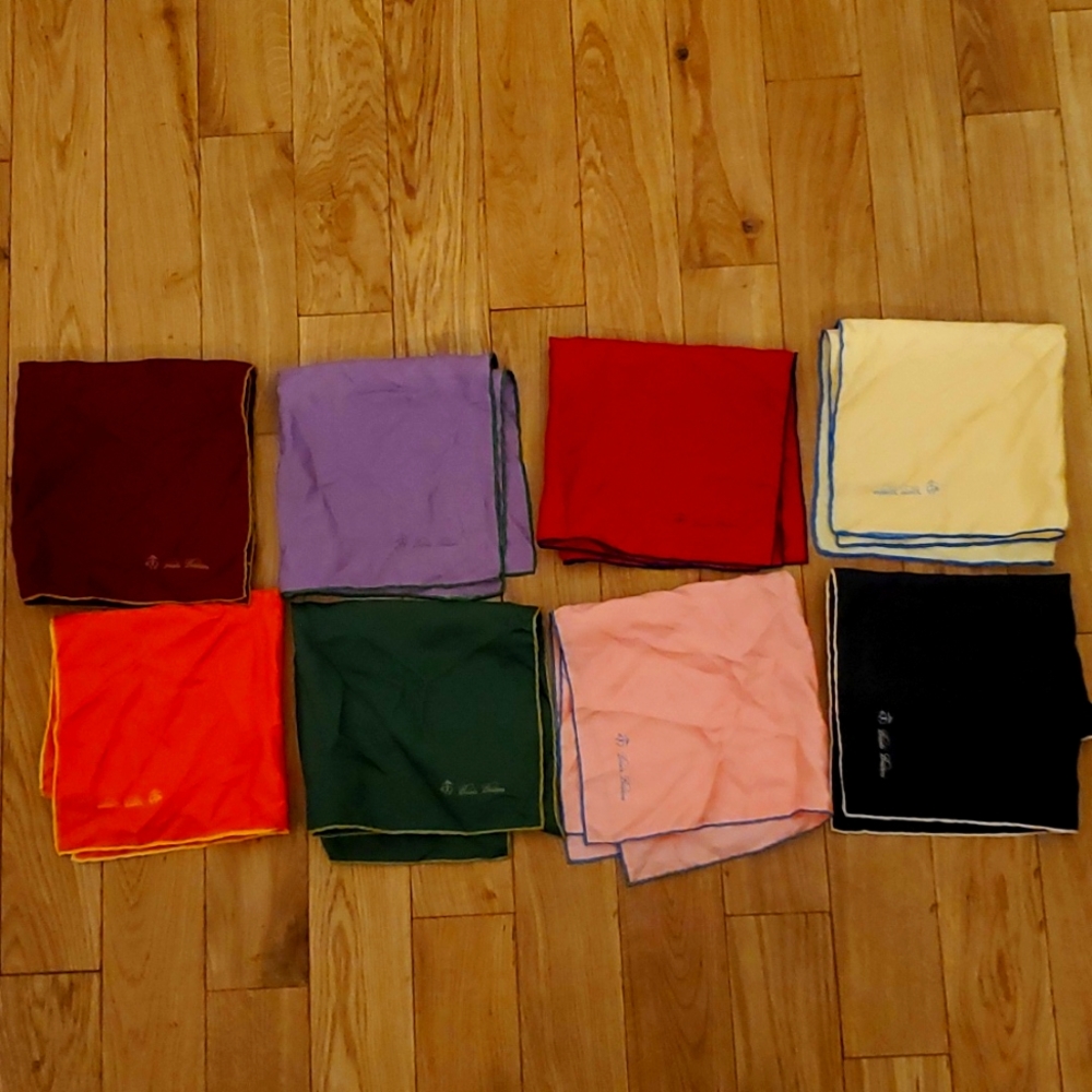 8 silk pocket squares